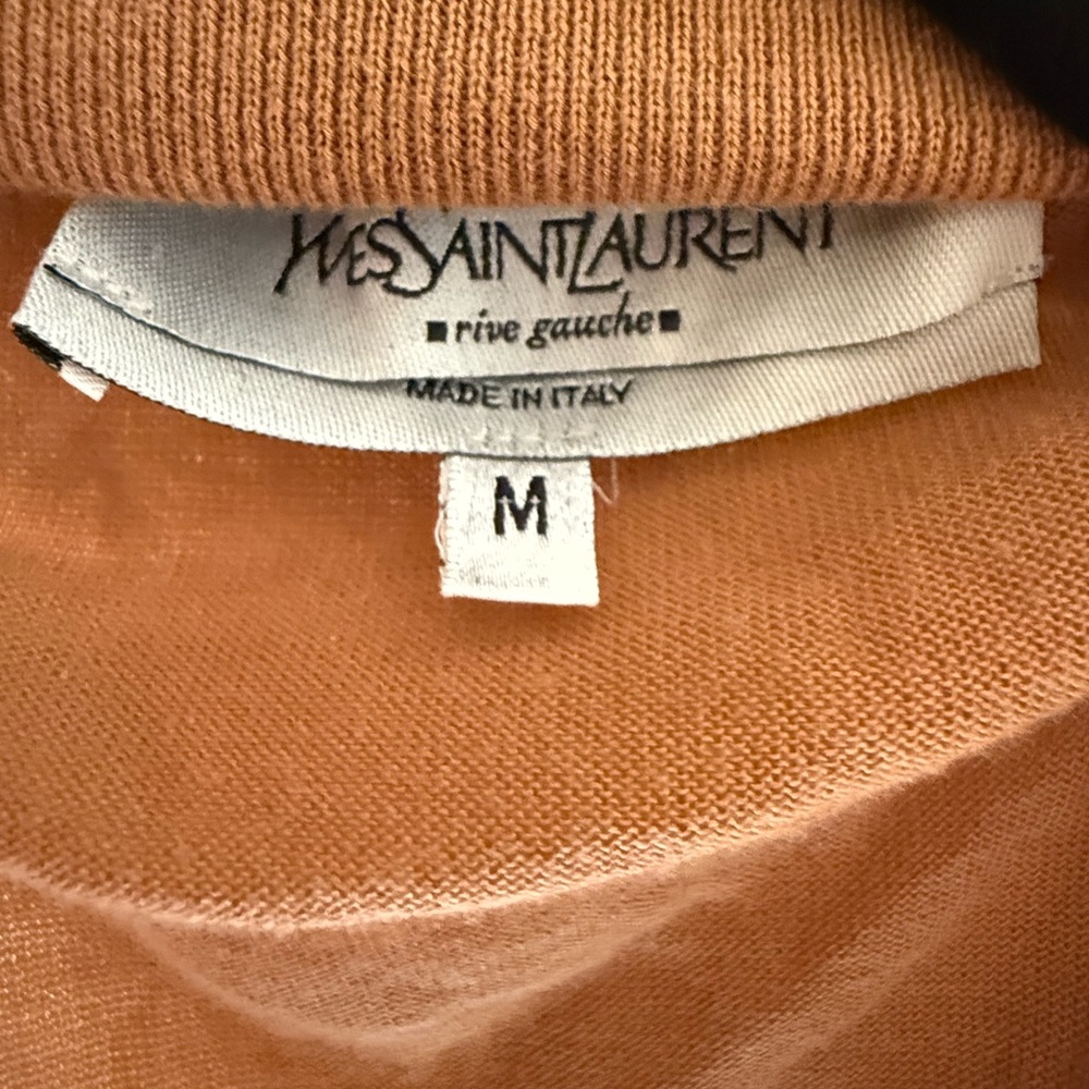 Yves Saint Laurent women’s vintage Tan long sleeve V shirt